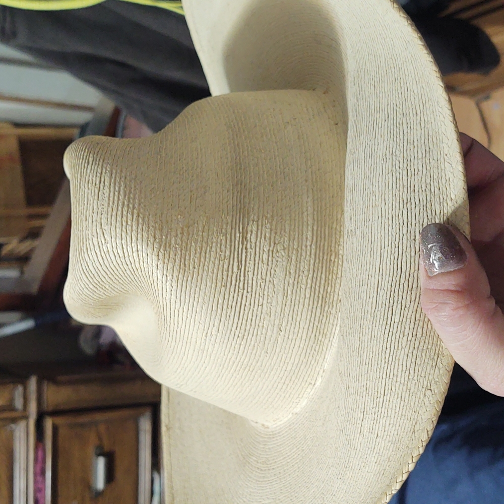Elegant Palm Straw Sombrero/Cowboy Pinch Top Hat